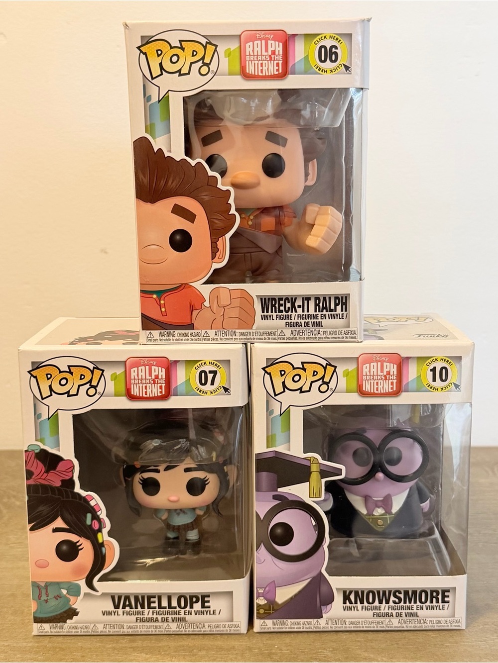 Funko Pop! Ralph Breaks the Internet. Lot of 3